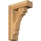 Ekena Millwork Merced Block Rough Sawn Bracket w/ Offset Brace, Western Red Cedar, 6"W x 18"D x 26"H BKT0604X18X26MRC05RWR - alternate 1
